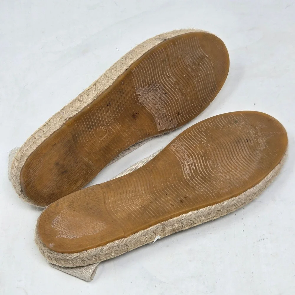 Soludos x Rosewood Mayakoba Espadrilles Womens 9 Aqui Me Quedo Palm Tree Linen